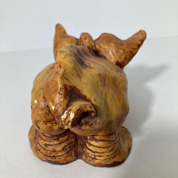 Vintage Vernon 1980 Resin Silly Hog Pig Figurine Brown Shade Tree Creations 5" - Picture 4 of 10